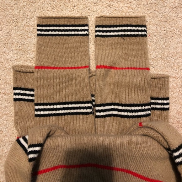 Burberry Icon Striped Cashmere Turtleneck Sweater - Picture 3 of 8